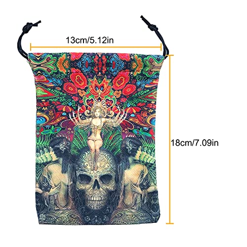 Namvo Tarot Aufbewahrungstasche Keltische Runen Tarotkarten Aufbewahrungstasche Kordelzugbeutel 13x18CM, Dicker Samt Geschenktüten Symbolstickerei Schmuck Kristallbeutel Schutzkartenbrettspiel