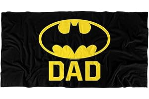 The LOGOVISION Batman Bat Dad Officially Licensed Beach Towel: Superior Comfort for Dads