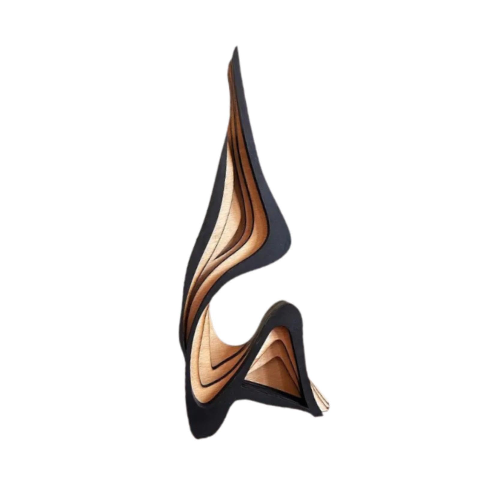 Modern Statue Holz Deko Kunstfigur Abstrakte Gebogene Skulptur Modernes Design Abstrakte Statuen für Schlafzimmer Leseraum Praxis Schreibtisch Indoor Skulptur Skulptur deko Modern , 30 X 12.9 Cm