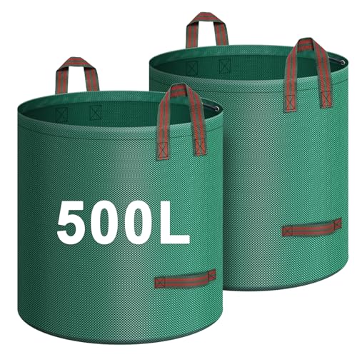 IWTTWY Sac de déchets de jardin réutilisable et résistant avec poignée – Sacs de recyclage pour le camping et la collecte des débris végétaux