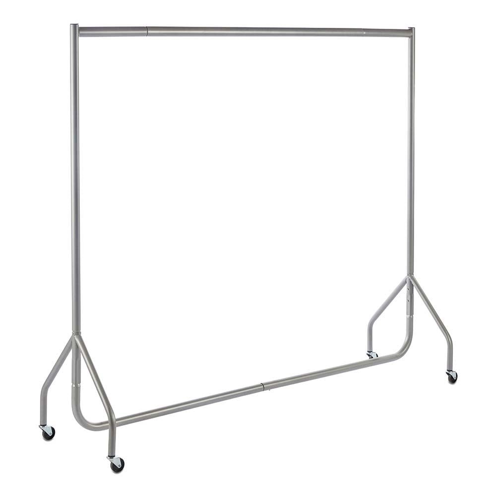 Shopfitting Warehouse Heavy Duty Clothes Rail Garment Rack Steel Silver 6ft wide