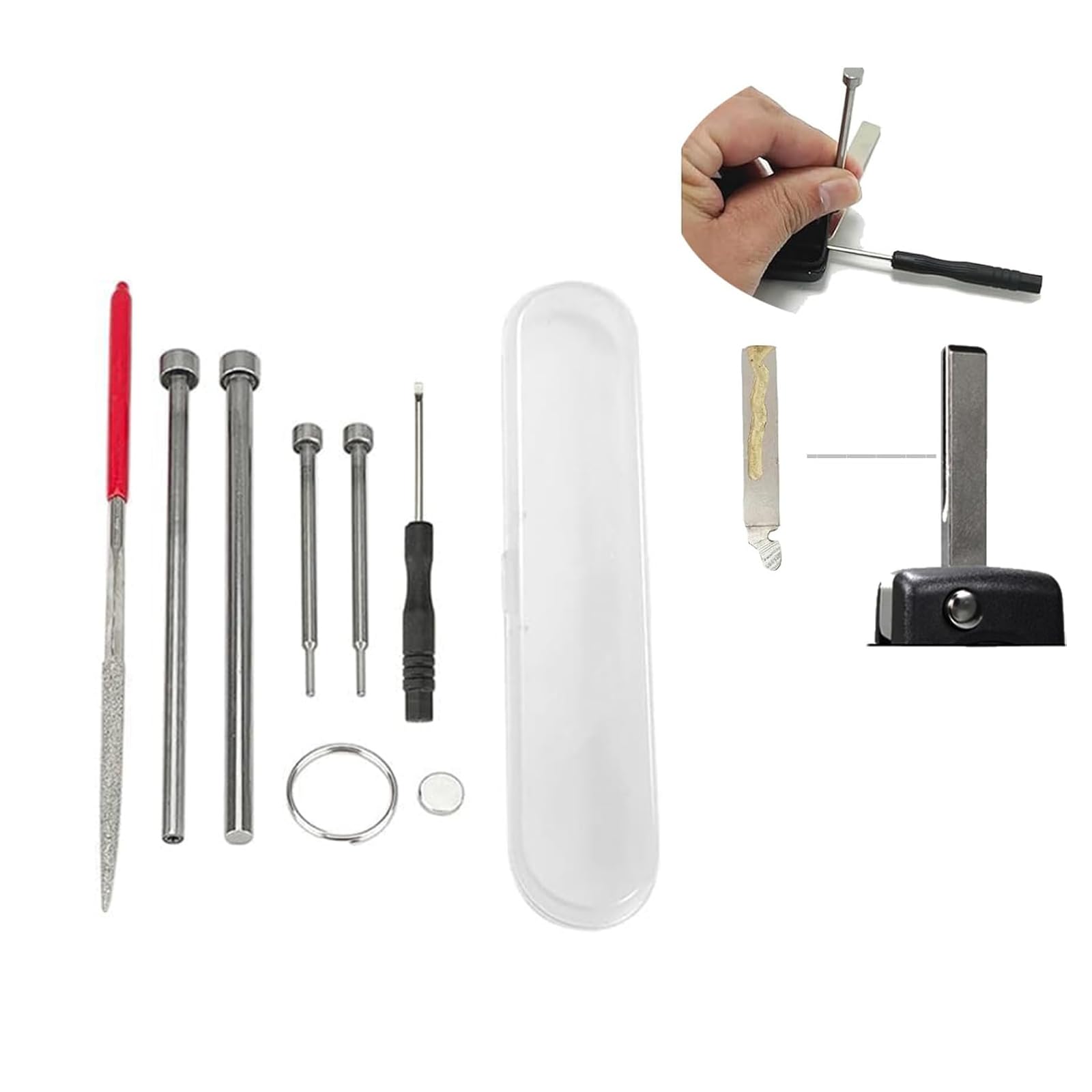 Flip Car Key Pin Removal Tool For Key Fob Blade Pin Replacement For Tool To Swap Car Key