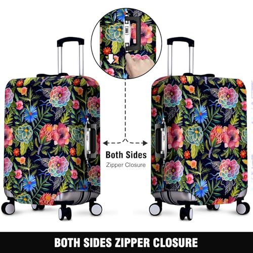 Travel Luggage Cover Suitcase Protector Scratch-Resistant Fit Not Included Suitcase Flowering Plant L-26-28in2