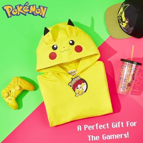 Image of Pokemon Hoodie for Boys & Teens Hooded Sweatshirt Warm Anime Pikachu Sweater