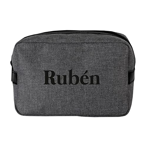 Neceser Personalizado con Nombre para Hombre Color Gris Bolsa de Viaje Regalo Padre Hermano Novio