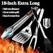 GRILLART BBQ Tools Grill Tools Set -18Inch Grilling Tools BBQ Set - Grill Accessories w/BBQ Tongs, Spatula, Fork, Brush- Stainless Grill Kit Grilling Set - Gift Ideas BBQ Accessories Gifts for Men Dad
