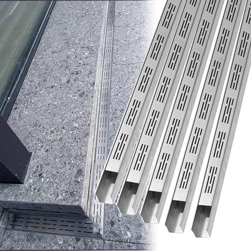 Generisch A-1 Flache Edelstahl Entwässerungsrinne mit Klebeband