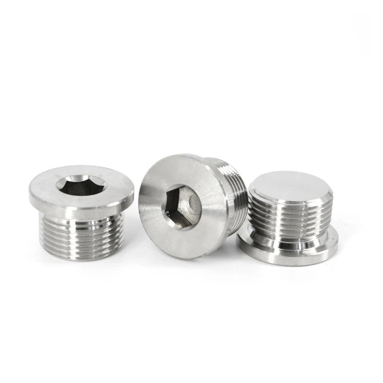 ICXLPMC 1pc Metric Male Thread 304 Stainless Steel Hex Socket End Cap Flange Inner Hexagon Oil Water Pipe Fitting(M16x1.5) ICXLPMC
