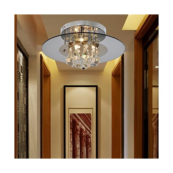 OOFAY LIGHT® Simple and elegant crystal light, 4-head crystal ceiling light for living room, Modern bedroom crystal ceiling light - Image 3