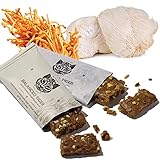 Functional Mushroom Protein Bars | Full Dose (1500mg) of Lion's Mane or Cordyceps in Each Bar |...