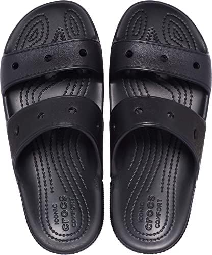 Crocs Unisex Classic Sandal Slide, Rainbow/White, Numeric_6 US Men | Image 3