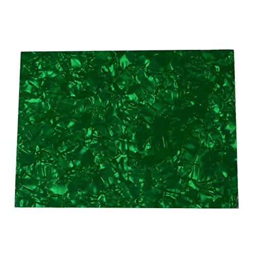 ギターピックガードPVCセルロイド非壊れ可能なスクラッチプレートカバーバックプレートシート用エレクトリックベースアコースティックギター保護耐久性のあるアクセサリー (緑の真珠)