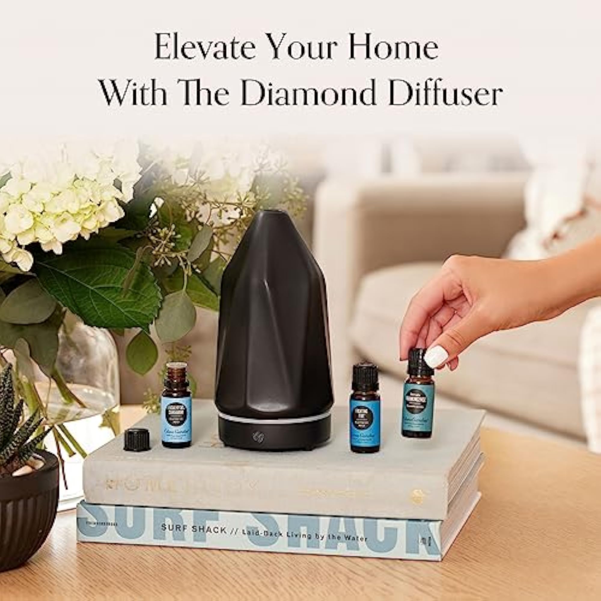 Edens Garden Ceramic Bloom Diffuser, Aromatherapy Gift