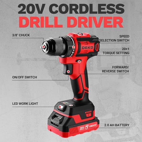 DEKOPRO 20V Brushless Drill & Impact Driver Set