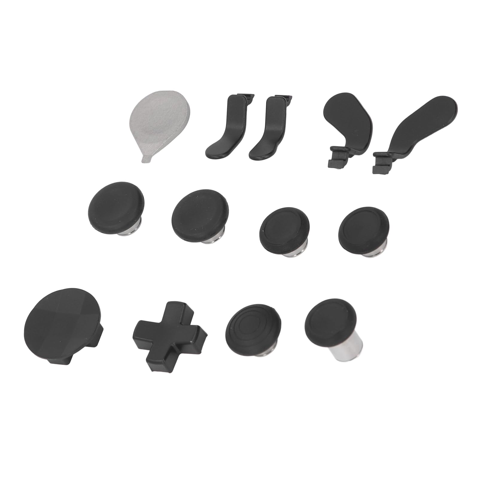 Jopwkuin Paquete de Componentes de Controlador de Juego Negro para Controller Series 2, Juego de Repuesto de Palancas Magnéticas y Paletas, Ideal para Jugadores Profesionales, Acero Inoxidable