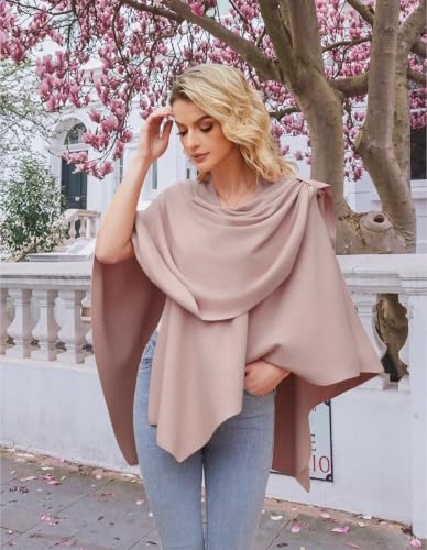 Image of PULI Womens Cross Front Poncho Shawl Wrap Elegant Wedding Formal Gift