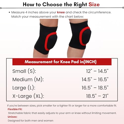 Image of NEVER LOSE UNBEATABLE Dancing /Skating /Cycling /Guard Protector Knee Pads (Adult, Red)