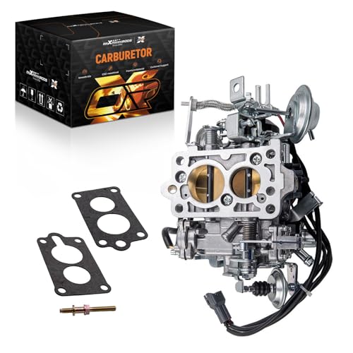 maXpeedingrods 2 Barrel 22R Carburetor TOY-507 TOY-505 Carb for Toyota 22R Engine Pickup 1987 and 1988-1990 with Square Plug Connector 21100-35463 21100-35570 2.4L 2366CC, Automatic Choke