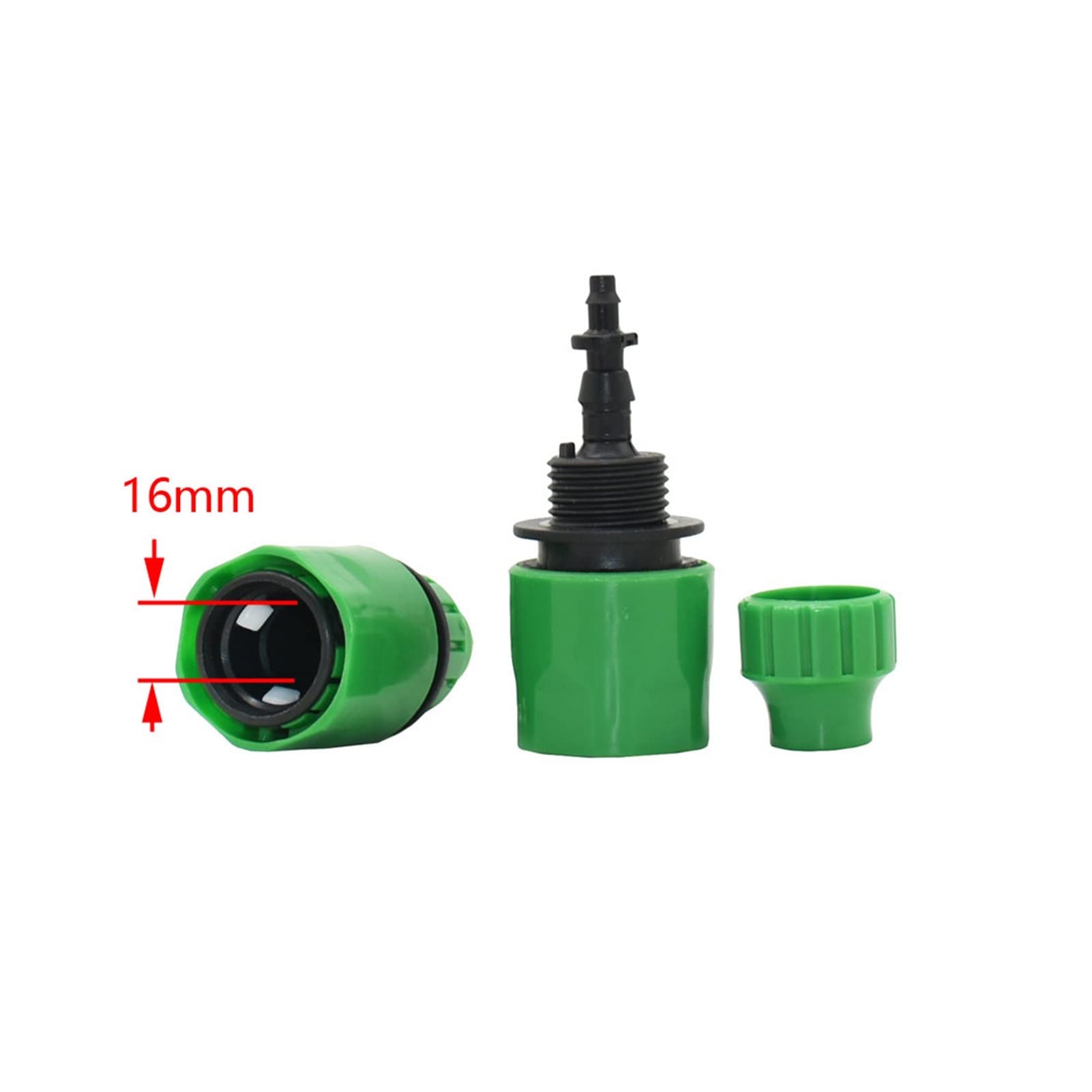 conector de tubo de manguera 20 piezas de 4/7 8/11 mm Acoplamientos rápidos de manguera de jardín 1/4 acoplamientos de púa de agua de manguera de 3/8 pulgadas con 1/2 3/4 accesorios de pipa de rosca r