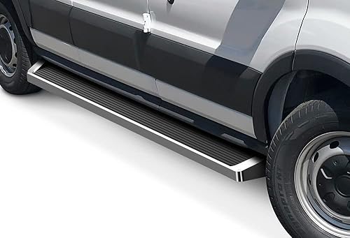 Miniatura 8 de APS Estribos (barras de escalón lateral) compatibles con Ford Transit 2015-2025 Van de tamaño completo de 3 puertas (excluye E-Transit 2022-2025)