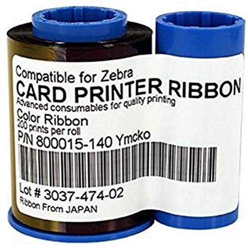 Cinta YMCKO 800015-140 para renovar acreditaciones en impresoras Zebra P420 y P520C