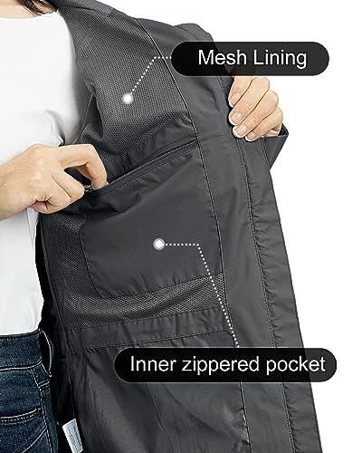 Image of Outdoor Ventures Packable Rain Jacket Women Waterproof Raincoat with Hood