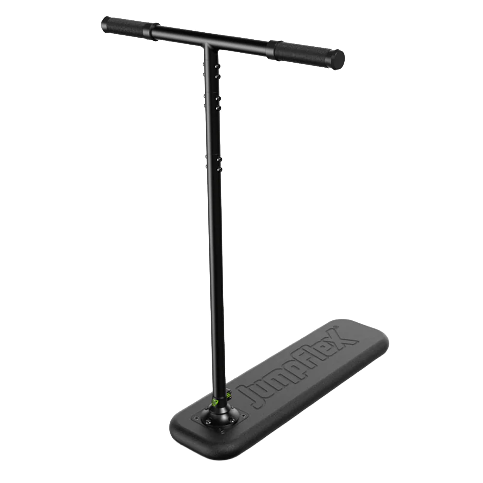 JumpFlex Trampoline Trick Scooter with Non-Slip HandleBar Grips, Black - Safe & Lightweight Foam Base Accessory for Outdoor Trampolines
