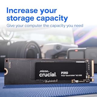 Crucial P310 2TB SSD M.2 2280 NVMe PCIe Gen4, Up to 7,100MB/s, Laptop & Desktop (PC) Compatible, Internal Solid State Drive - CT2000P310SSD801