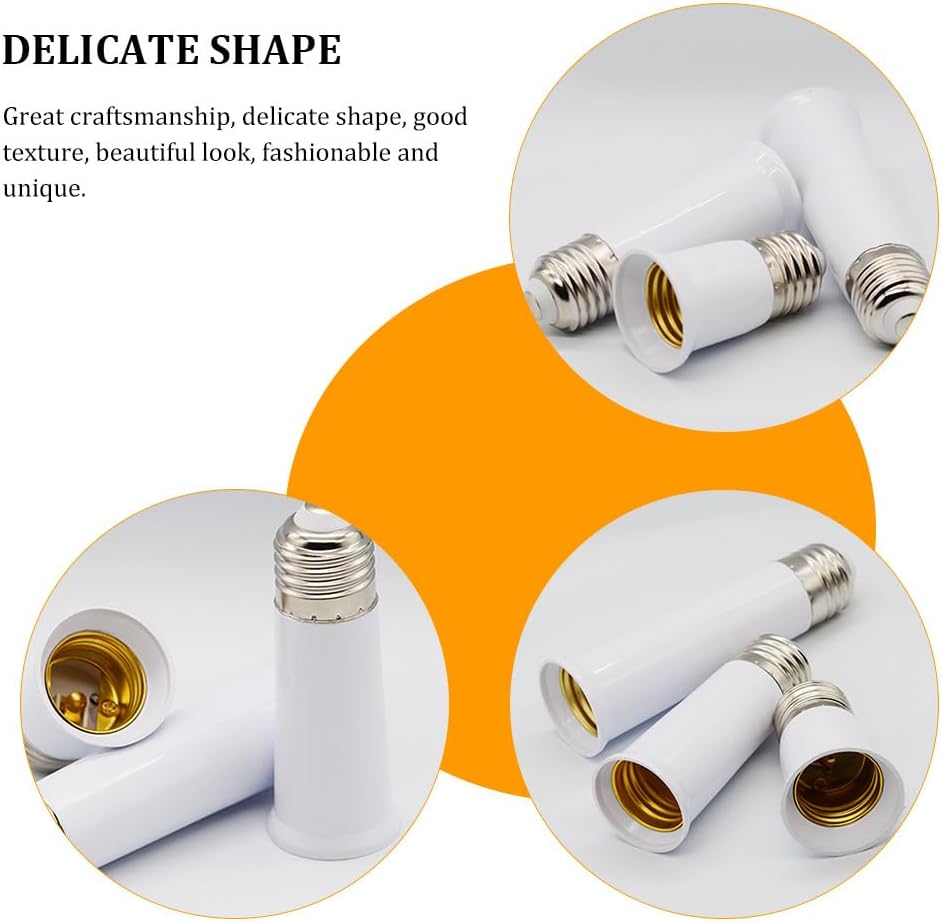 VILLCASE E27 Bulb Socket Extender 3.74 Inch Light Socket Extension Adapter for Recessed Lighting in Kitchen Bedroom Living Room Garage
