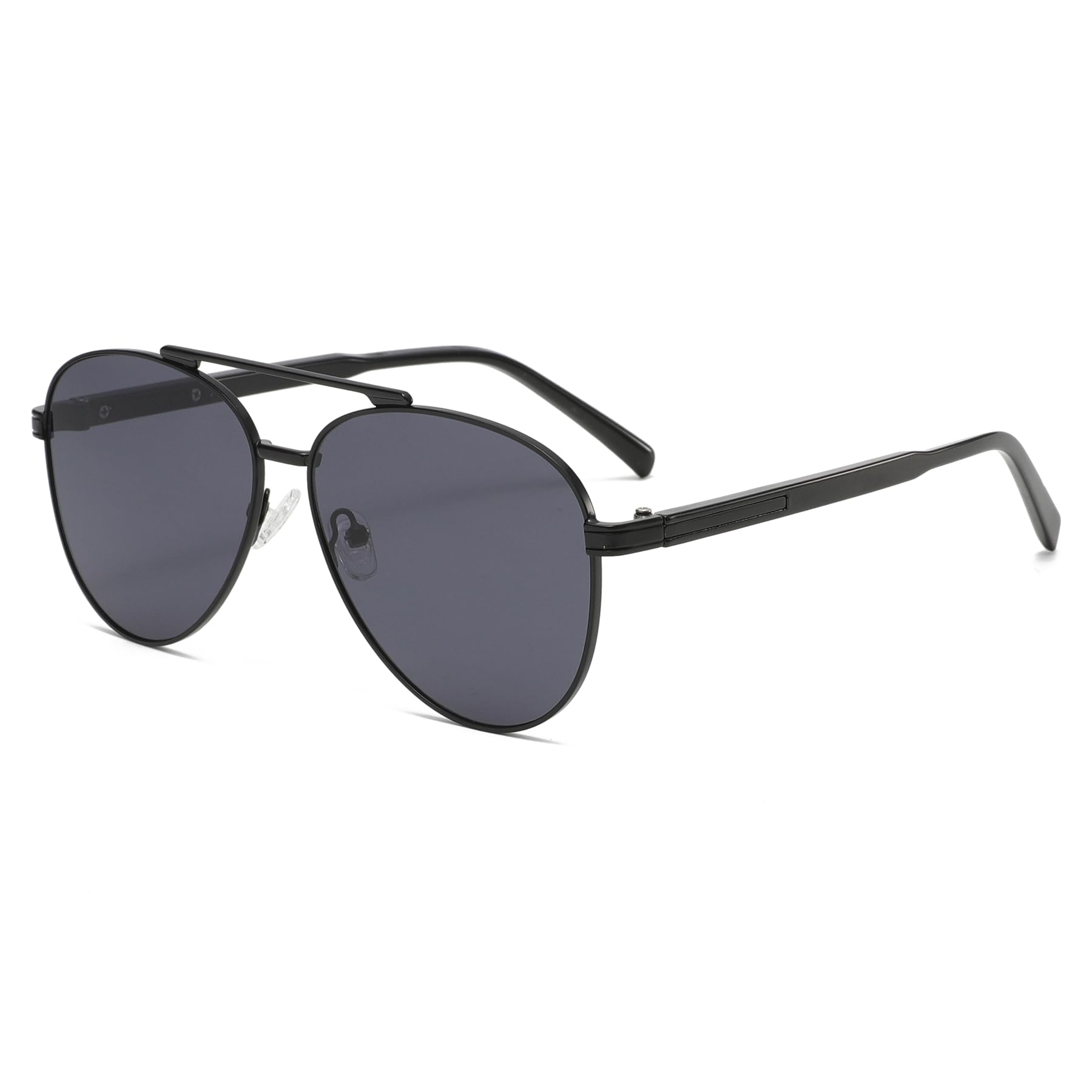 Pilot Sunglasses for Men Women Aviation Sunglasses Retro Double Bridge Sun Glasses Metal Black Shades UV400 Protection for Driving Sports Travel