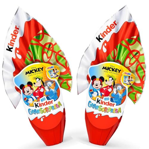 2X Kinder GranSorpresa Mickey and Friends, Uovo di Pasqua Kinder