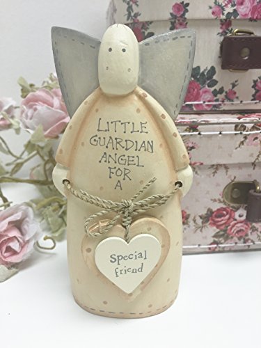 East of India Wooden Guardian Angel For a Special Friend Figure - Gift for Best Friend