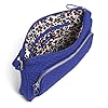 Vera Bradley Women's Microfiber Little Hipster Crossbody Purse With RFID Protection, Gage Blue, One Size