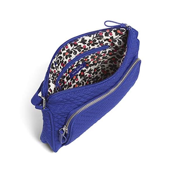 Vera Bradley Women's Microfiber Little Hipster Crossbody Purse With RFID Protection, Gage Blue, One Size