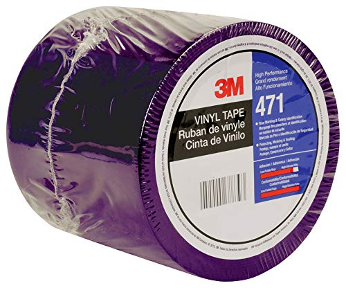 Image of 3M Vinyl Tape 471, 6 in x 36 yd, Purple, 1 Roll, Purple Floor Tape, Paint Alternative for Floor Marking, Social Distancing, Color Coding, Safety Marking