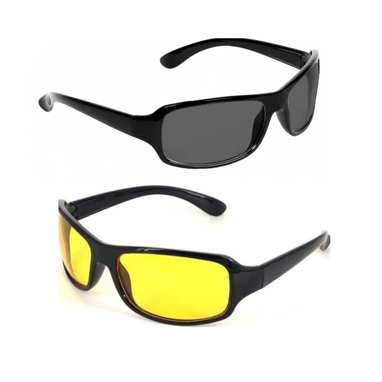 UV Protection All Day & Night Driving Wrap Around Sports Unisex Sunglasses| Goggles for Road Rider Bikers Cars Travelling Hiking Cricket-picture-36