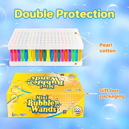 Letapapa LE-200BUBBLE Bubble Wand, 200 Pcs Mini Bubble Wands Bulk In 10 Colors thumb #6