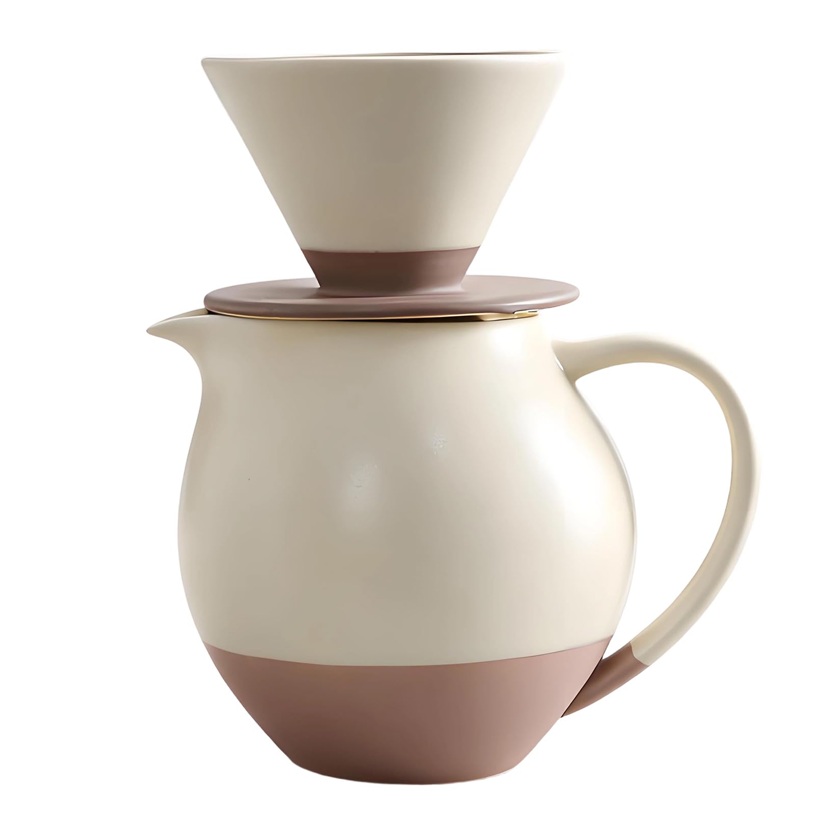 ZEPFJHE Brewer with Large Carafe and Dripper for Hot Cold Brewing Coffee Brewing Set