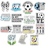 ULTRAVUTT [15枚 x 3インチ] サッカーボール ステッカー 面白い 皮肉なチーム ユーモア モチベーション インスピレーション ギフト サッカー選手へのデカール Kindle 水筒 バンパー 車 ハードハット 電話 ノートパソコン チーム