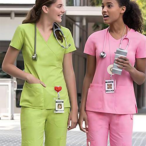 Badge Reel Retractable Badge Holder With Alligator Clip,Nurse Cute Badge Clip For Id Card Holders,24"Wire Cord (Pack Of 15 Randomly) #TOP5