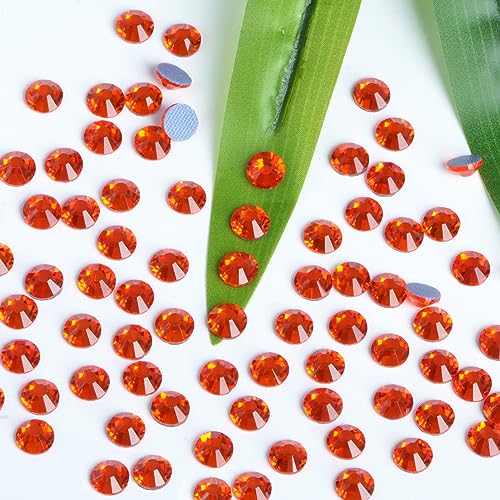 Image of Bymitel Hotfix Crystal Rhinestones Round Gems Iron on DIY Jewelry Making Flat Back for Crafts,Hyacinth, 6.3mm(SS30 /288pcs)