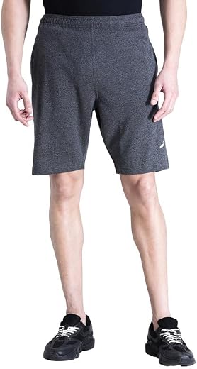 CROCODILE Men Solid Track Shorts | Comfort Fit | Mid Rise | Drawstring Waist | Above Knee Length | Casual Sports Lounge Sh...
