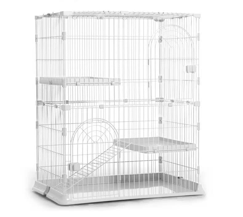 Amazon | 牧小苫＼msmrペットケージ 2段 小型 幅76×奥行50.5×高さ