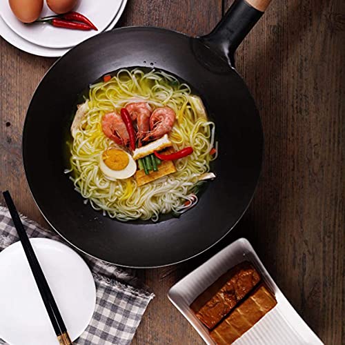 Wok de Hierro Fundido con Tapa de Madera 34cm miniatura 2