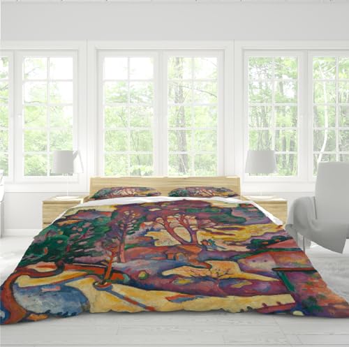 Housse de Couette Georges Braque 260x240 cm en Microfibre Art Abstrait