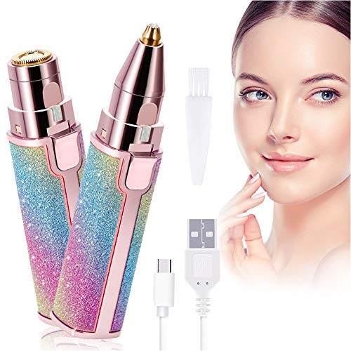 Eyebrow Trimmer for Women, Painless Eyebrow Razor Remover Women Brow Shaper Shaping Hair Removal Pen Rechargeable Eyebrow & Facial Hair Razor Epilator Face Hair Remover for Lips Nose Mustache