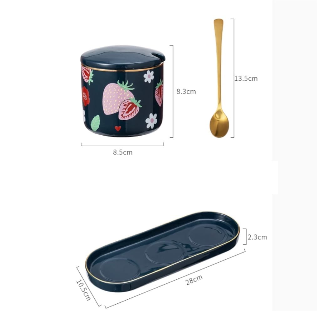 CMBSSTFC Barattoli per condimenti, Contenitore per Sale da Cucina, pentole Bottiglia per spezie in Ceramica Set Barattolo per condimenti Combinazione Scatola per condimenti Set barattoli per