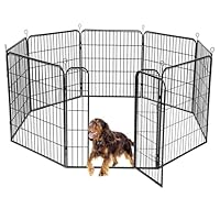 Amazon | YumeTail ペットサークル 大型犬用 折りたたみ式 メタル