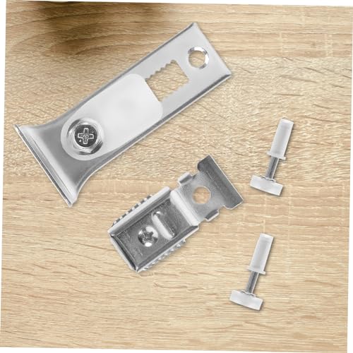 Set herrajes para puerta corrediza de clóset, kit de reparación con poleas y guías de acero inoxidable miniatura 2