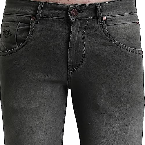 Image of Cantabil Cotton Denim Flat Front Mid Rise Full Length Regular Fit Casual Jeans for Men | Denim for Mens | Mens Full Length Cotton Casual Jeans (P MDNM00417A)